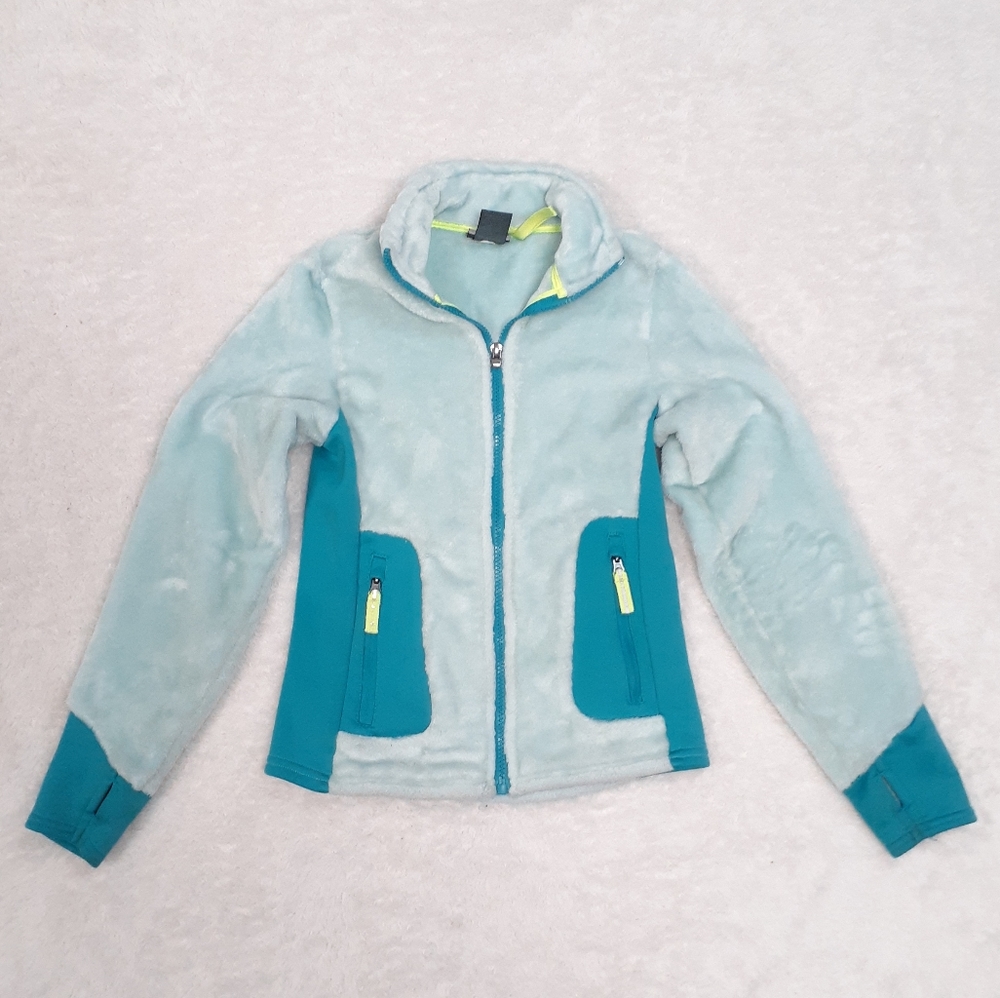 Champion Girls Blue Fuzzy Soft Jacket Size M(7-8)